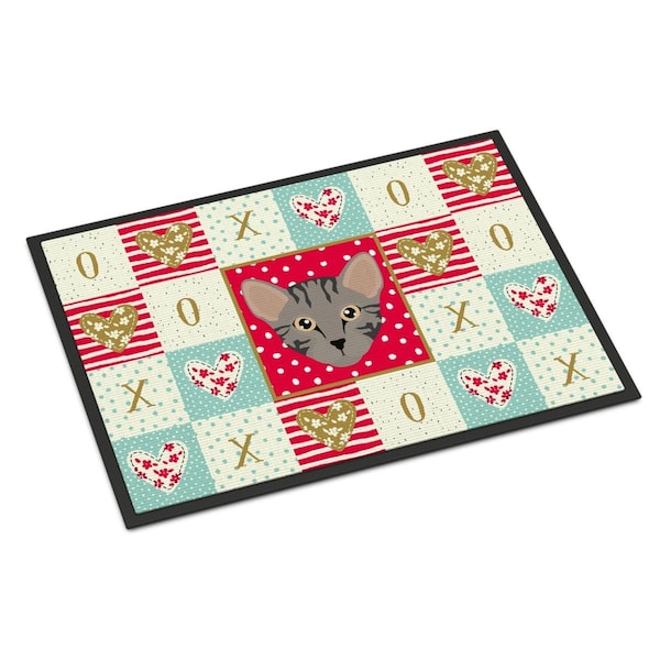 Carolines Treasures 18 x 27 in. Safari Cat Love Indoor or Outdoor Mat CK5156MAT - main
